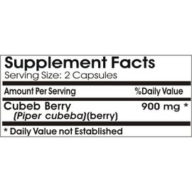 PureControl Supplements Cubeb Berry 900mg // 180 Capsules // Pure