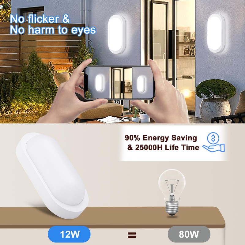 Oraymin 10W LED Wall Lamp with Motion Sensor, 4000K Neutral