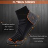 FLYRUN Men's Athletic Ankle Quarter Socks Men Comfort Cushion Moisture