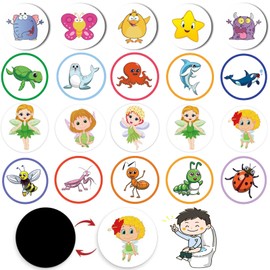 Pack of 20 Potty Training Stickers, Animal Potty Training Stickers, Potty Training, Car Stickers, Potty Training, for Boys and Girls, Reusable Stickers with 20 Patterns Car Animal