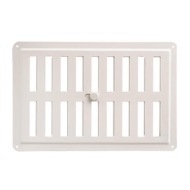 Adjusted Metal Air Vent Grate Powder Coated in White RAL 9016, Regulated Ventilation Grille in White Colour, Open - Close Metal Ventilation Grid 23 x 15 cm / 9 x 6 inches.