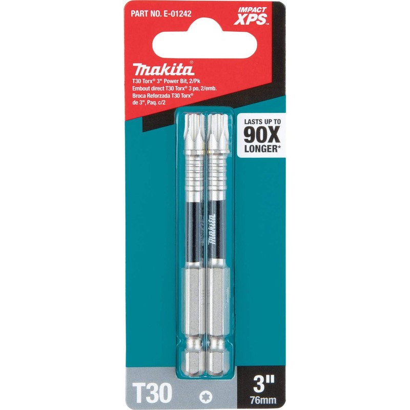 Makita E-01242 Impact XPS™ T30 Torx 3" Power Bit, 2/pk