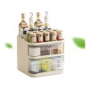 Especiero Estante De 3 Niveles Con Cajones Organizadores Beige