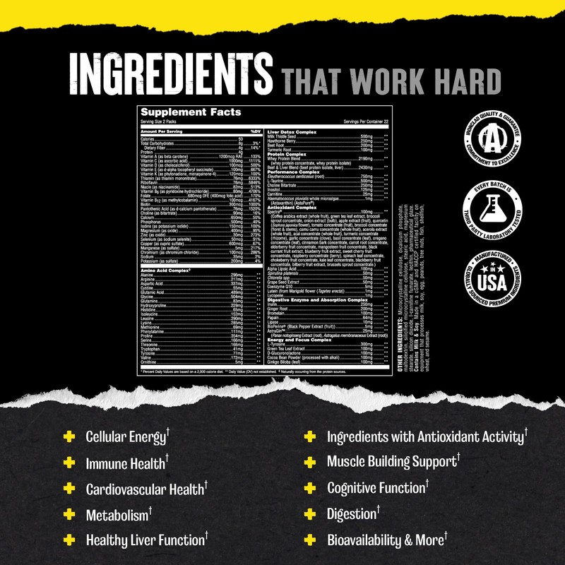 Animal Pak - Convenient Multivitamin for Men & Women Daily