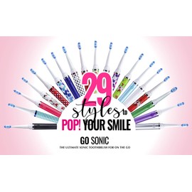 Go Sonic Toothbrush By Pop Sonic | The Go Everywhere Sonic Toothbrush - Blue Dots