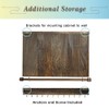 GLANT Rustic Wall Mounted Jewelry Organizer with Wooden Barndoor Decor,Wooden