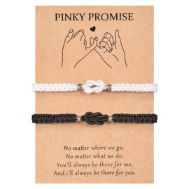 MANVEN Partner Bracelets Couples Bracelet Couples Gifts Kabbalah Rope Lucky Bracelet Amulet for Boyfriend Friends Fiancée Valentine's Day Christmas Day Birthday, No gemstone