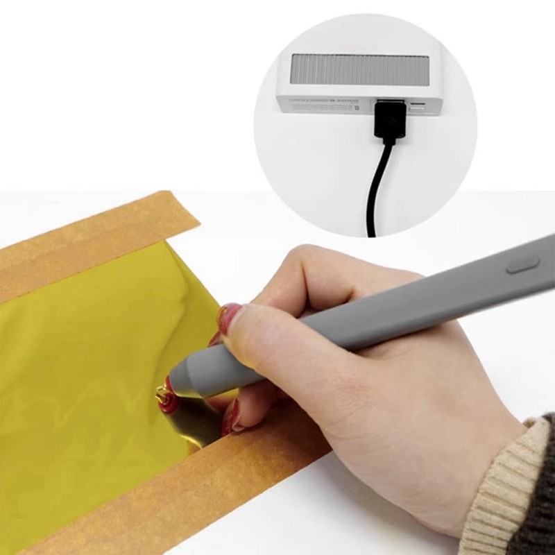 Daiilg Stamping Pen Hot Heated Foil Pens Set USB Heat