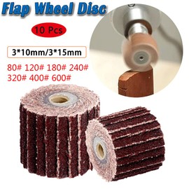 Flap Discs, 10 Pieces Sanding Sheets Sandpaper Fan Brush Sanding Disc for Drill Sandpaper