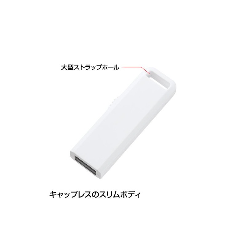サンワサプライ(Sanwa Supply) USB2.0 メモリ 2GB ホワイト UFD-SL2GWN