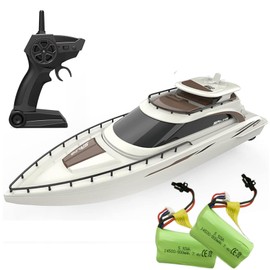 SOWOFA H139 Remote Control Boat Model Simulation Yacht Boat Model Lakeside Indoor and Outdoor Water Entertainment Toys 15Km/h Cruise Ship Model（Dual Battery Version）
