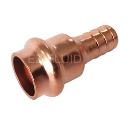 (4-Pack) EZ-FLUID Plumbing 3/4" PEX x Press LF Copper Propress Adapter Pressure Copper Fitting F1807 Barb Crimp Pex-B x Press Coupling Connector for Residential,Commercial
