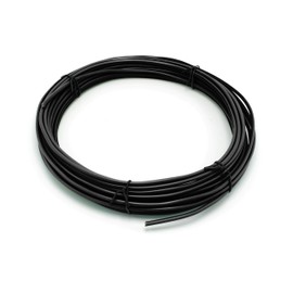 Black THHN Wire - 10 AWG - 25 Feet - Solid Copper Grounding Wire, Proudly Made in America - Ground Protection Satellite Dish Off-Air TV Signal - UV Jacketed Antenna Electrical Shock
