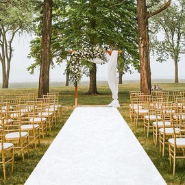 MODFUNS Wedding Aisle Runner White Velvet Aisle Runner 5x20FT Carpet Runners for Event Outdoor Aisle Runners Rug Wedding Carpet Classic Beach Runway Rug for Ceremony Reception Party Decorations