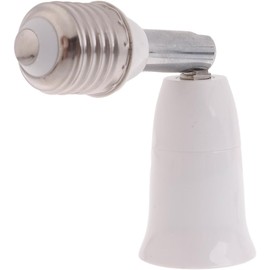 E26/E27 Light Socket Extender, 5.5 Inch Extension,Adjustable Vertical 90°Horizontal 360°, 100V - 250V, Max 150W, Medium Screw Base Light Converter Socket Extender,2-Pack