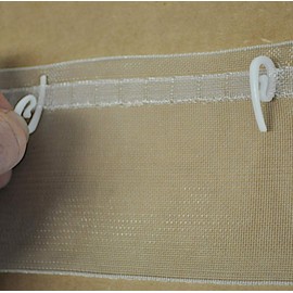 Wave Fold Curtain Tape and Hooks-10 Yards/100 Hooks