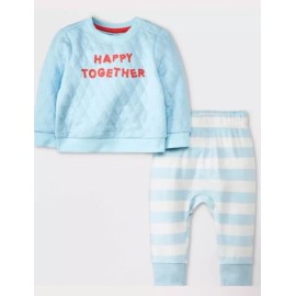 Together Baby 'Happy Together' Graphic Top & Bottom Set - Cat & Jack™ Blue 6 To 9 Months