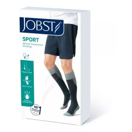 Calcetin A La Rodilla Compresion 15-20mmhg Sport Jobs Blanco