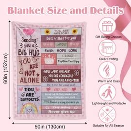 Sending You a Big Hug Blanket Get Well Soon Gifts for Women,Inspirational Gift Blanket for Her Cheer up Gifts Hug Blanket Healing Blanket Thinking of You Gifts for Coworker Friend Sister 50"X60"