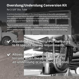 AGILLE K7138400 Axle Conversion Kit Compatible with Dexter AXLE Dexter K7138400 Conversion Kit, 3500# 2-3/8" Tube Trailer Axle Lift Kit, Include Spring Seat, Nut, U-Bolt, Tie Plate, Instruction Sheet