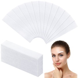 Maitys 400 Pieces Eyebrows Wax Strips Eyebrow Hair Removal Wax Paper Facial Strips for Women Men Lip Body Face(0.39 x 1.97 Inch,White)