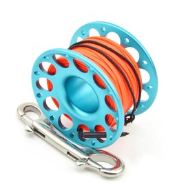 Diving Finger Spool 30 m, Finger Reel Scuba Diving Spool Reel Mini Diving Spool with Double Headed Hooks for Diving Snorkeling Underwater