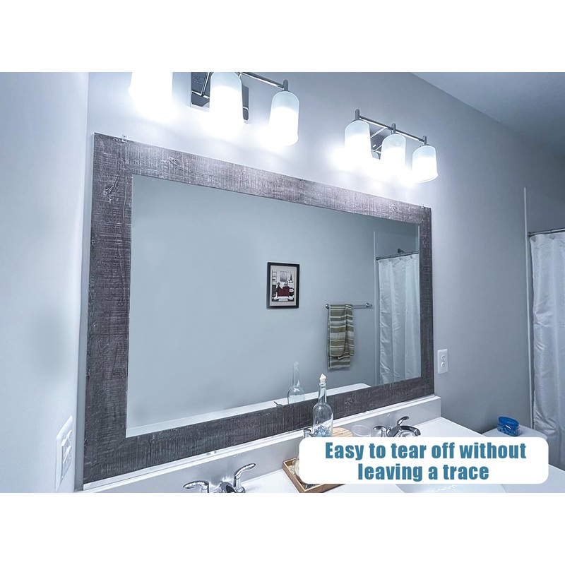 STAMINATE 32.8Ft Gray Wood Grain PVC Wallpaper Border, Removable Waterproof