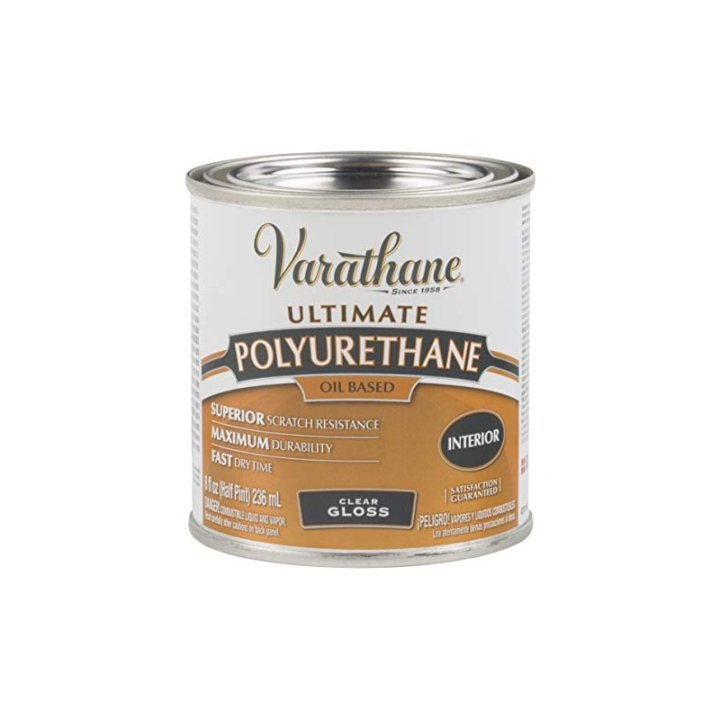 Rust-Oleum 9061H Glass Clear Wood Finish, 1/2 Pint