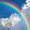 Rainbow Magnet Round with Saying "Erzieher mit Herz Kita und