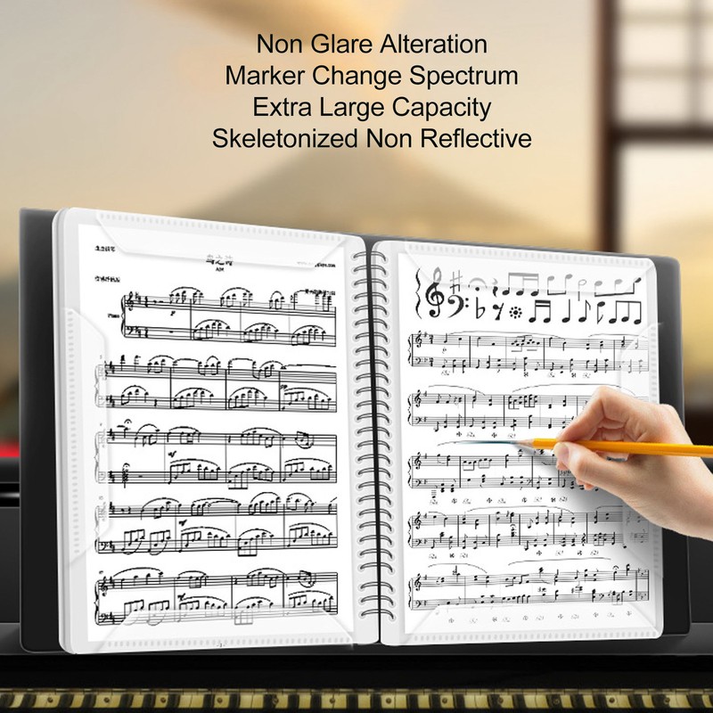 Sheet Music Folder PP 60 Pages Capacity Writable Music Sheet