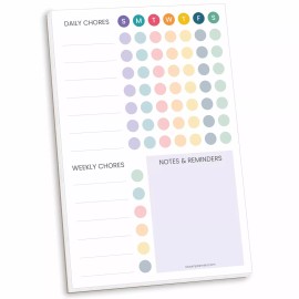 bloomdailyplanners bloom daily planners Planning Pad, 6" x 9", Chore Pad with Magnets, Bright