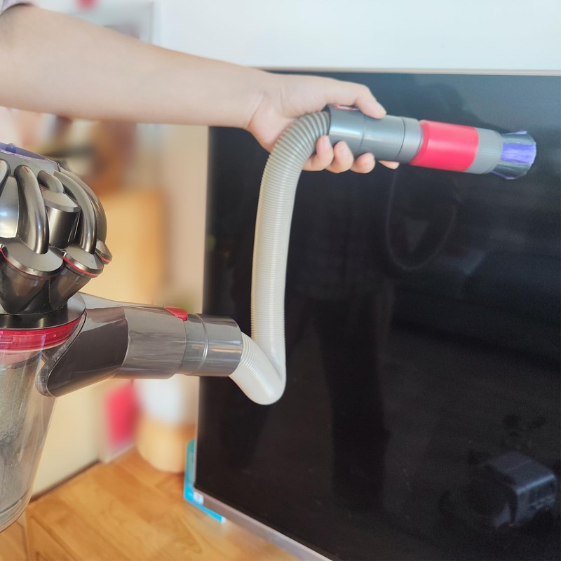 Scratch-free Dusting Brush & 63”Flexible Extension Hose Attachments for Dyson