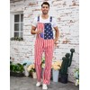 WIRDATRD Festival Overalls Men Adjustable Straps Jumpsuits Bibs Coveralls(Flag)