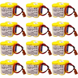 DCYNXC 12-Pieces BR-2/3AGCT4A 6V 4400MAH PLC Lithium Battery Compatible with FANUC A98L-0031-0025 Backup System