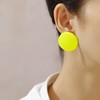Winssigma Button Earrings, Large Round Acrylic Stud Earrings for Women(Fluorescence