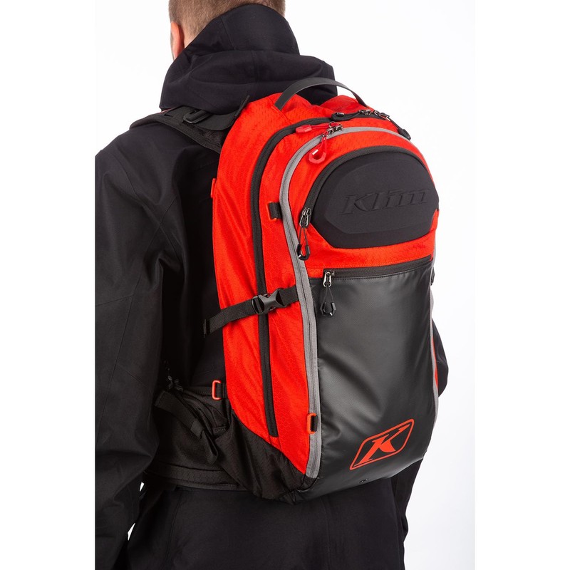 KLIM Krew 22 Pack Technical Snowmobile Backpack - Fiery Red