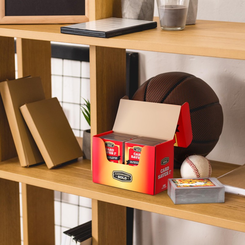 Cardboard Gold Cardsaver 1 - Semi-Rigid Card Holder for Submitting