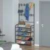 NewHome 5 Shelves Shoe Tree Rack Coat Hat Clothes Hook
