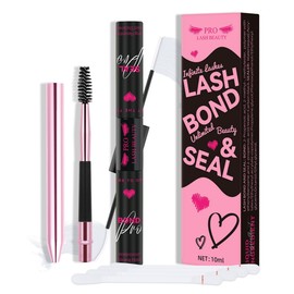 PRO Lash Bond and Seal Clear Cluster Lash Glue & Seal Waterproof Bond and Seal for DIY Eyelash Extensions Waterproof Strong Hold for 48 Hours (5ml+5ml, Clear Bond Seal)