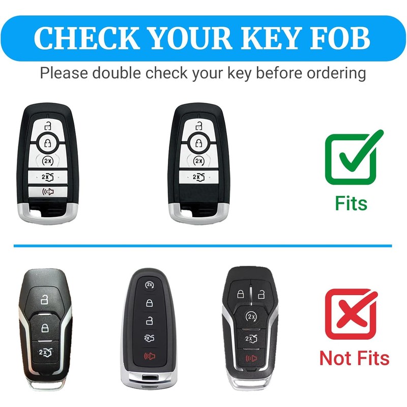 Joouheax for Ford Key Fob Cover with Keychain, Full Coverage