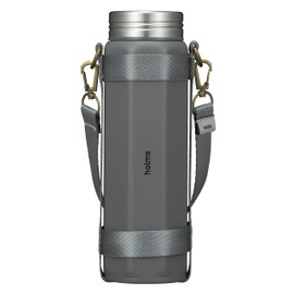 CBJAPAN Water Bottle, Gray, 16.2 fl oz (460 ml), Direct Drinking, Vacuum Insulated, Stainless Steel Bottle, Includes Dedicated Holder, Octa Bottle Holms