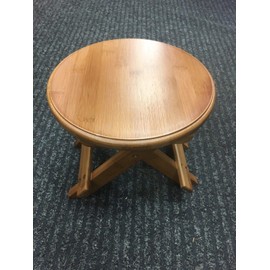 Bamboo Stool Foldable Round Stool Kids Adult Rest Fishing, vase Base