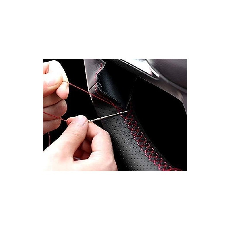 Carkooler DIY Stitching Carbon Fiber Steering Wheel Cover for Honda