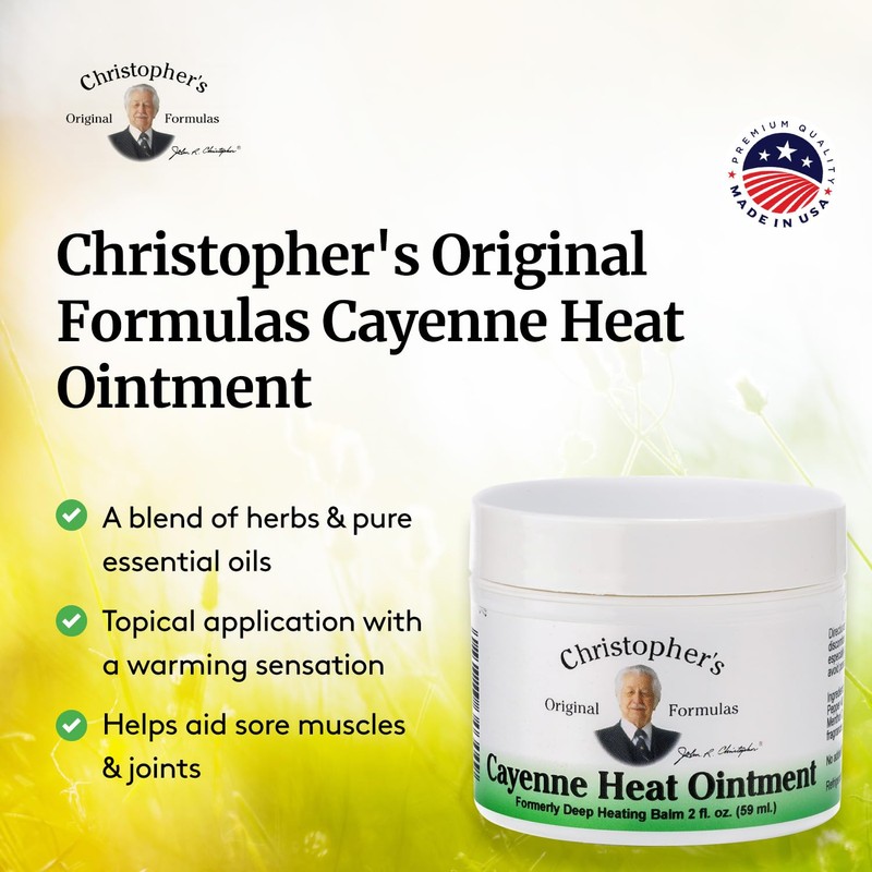 Christopher's Original Formulas Cayenne Heat Ointment, Warming Herbal Topical for