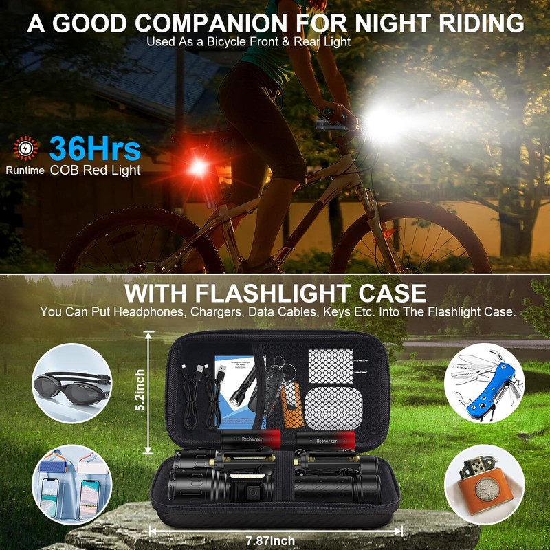 Banral Rechargeable Magnetic Flashlights High Lumens, Super Bright LED Powerful