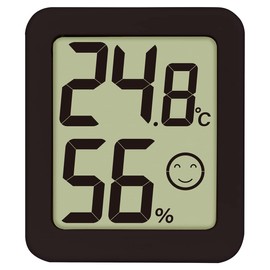 Shinwa 73245 Sokutei Digital Temperature and Hygrometer, Environmental Checker, Mini, Black