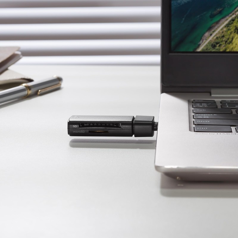 Sanwa Supply USB 5Gbps Type-C Card Reader ADR-5TCMSD1BK