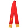BLESSUME Church Clergy Pastor Cross Embroidered Stole (Red 5)