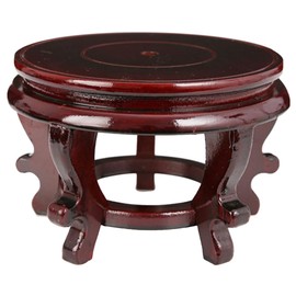 HOMSFOU Flower Pot Base Footed Wood Base Potted Plants Vase Stand Bonsai Plant Bowl Display Stand Plant Pots Indoor Potted Display Shelf Succulent Planter Pot Plant Shelf Column Wooden