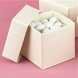 HBH Ivory Shimmer 2in. X 2in. X 2in. 2-Piece Favor Boxes - 125/Pack